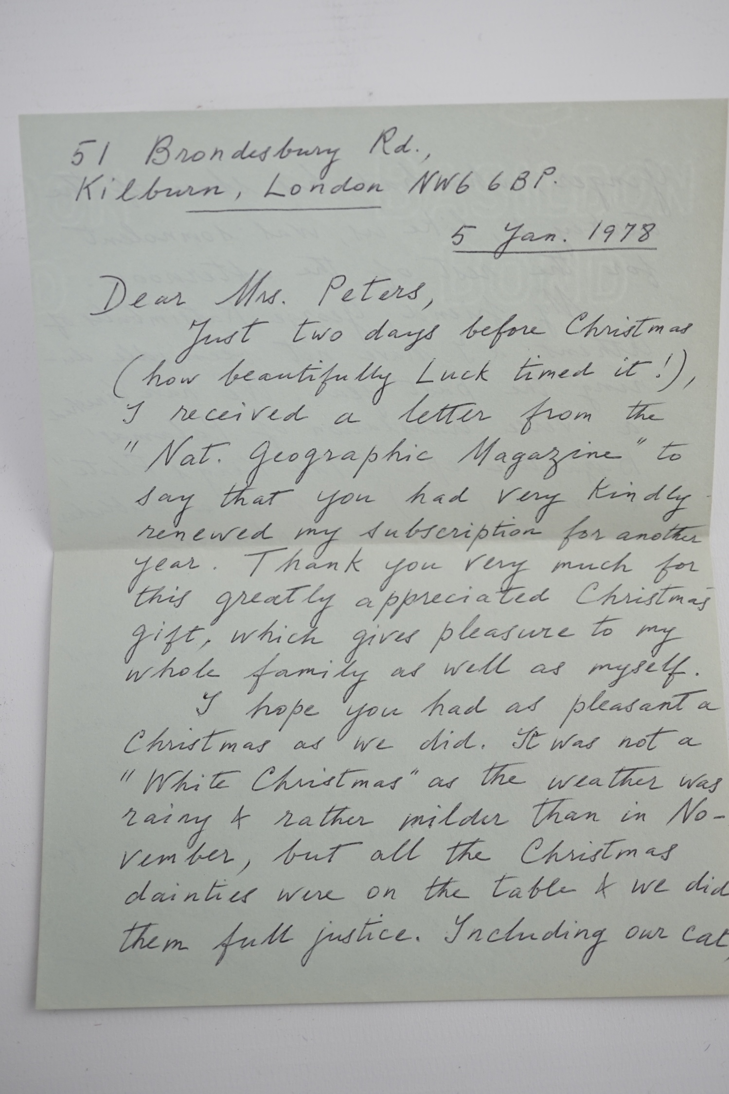 Theodore Stephanides interest; a small archive of correspondence along with a signed and dedicated copy of A Hundred Voices, pub. Kostes Palamas 1976, between Stephanides and Eleanor Peters, including letters, a postcard